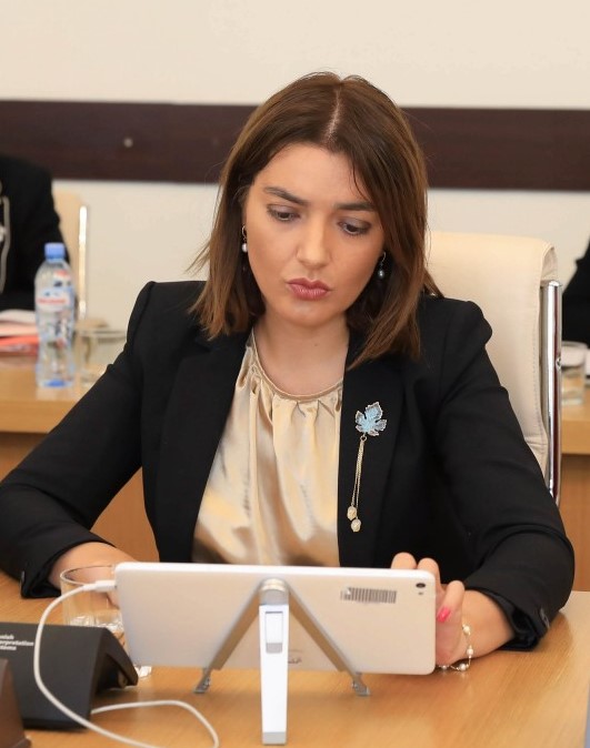 ბროში "ვაზის ფოთოლი ციტრინის ქვებით "