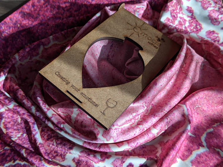 Silk scarf "Wine Emotion"